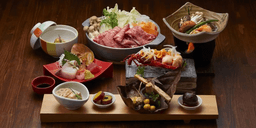 由布岳を望む湯布院の宿で、夜食や朝食を中心とした本格的な和食調理の技術を基礎から学べる環境です。