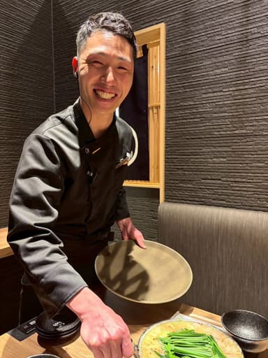 国産牛の小腸にこだわる一品。素材に向き合う仕事です。