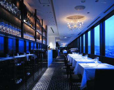 京都市内を一望できるレストラン