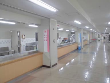 パナソニックエナジー洲本工場内の社員食堂。飲食店で培った調理経験を活かせます。